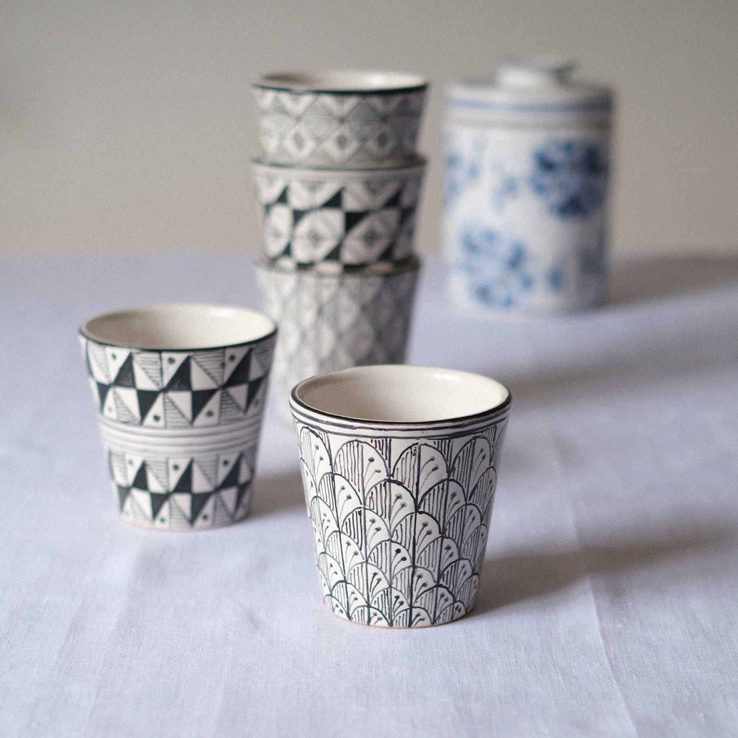 Geometric Cups (Set of 5)