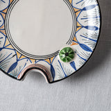 Fish Plate Round (L) Elegant Dance in Blue