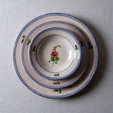 Plate Set (4 Pieces) Antique Flower Minimal