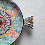 Fish Plate Round (L) Sea of Flowers