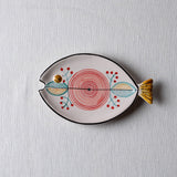 Fish Plate Long (S/M/L) Happy Day in Red
