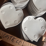 Heart Plate White Flowers