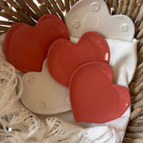 Heart Plate White Flowers