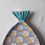 Fish Plate Long (L) Mr. Blue Squares