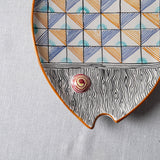 Fish Plate Long (L) Mrs. Blue Squares