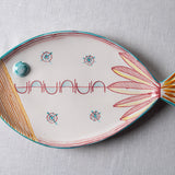 Fish Plate Long (L) Mrs. Red Feathers