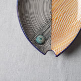 Fish Plate Long (M) Half in black and orange