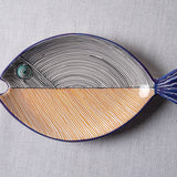 Fish Plate Long (M) Half in black and orange