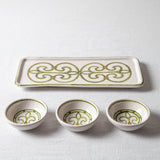 Eleganza Long Plate with Dipping Bowls