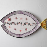 KKL - Fish Plate Long (L) Bordeaux & Warm Tones