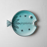KKL - Fish Plate Round (M) Aqua Blue
