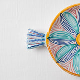 KKL - Fish Plate Round (XS) Aqua Blue & Orange