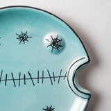 KKL - Fish Plate Round (M) Aqua Blue