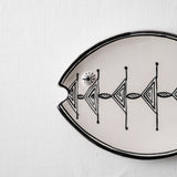 KKL - Fish Plate Long (S) Black & White