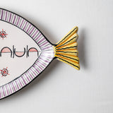 KKL - Fish Plate Long (L) Bordeaux & Warm Tones