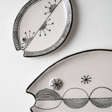 KKL - Fish Plate Long (S) Black & White