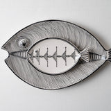 KKL - Fish Plate Long (S) Black & White
