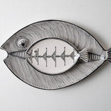 KKL - Fish Plate Long (L) Black & White