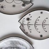 KKL - Fish Plate Long (L) Black & White