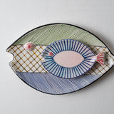 KKL - Fish Plate Long (S) Soft Blue Tones