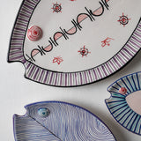 KKL - Fish Plate Long (L) Bordeaux & Warm Tones