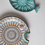 KKL - Fish Plate Round (M) Flower In Bloom