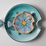 KKL - Fish Plate Round (M) Aqua Blue