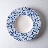 Florals In Blue Soup Plate (L)