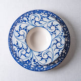 Florals In Blue Soup Plate (L)
