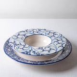Florals In Blue Soup Plate (L)