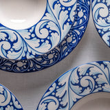 Florals In Blue Soup Plate (L)