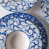 Florals In Blue Pasta Plate (XL)