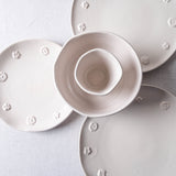 White Flowers Soup Plate - Size M