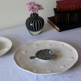 White Flowers Plate