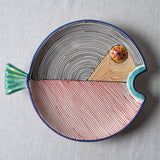 Fish Plate Round (L) Precision in Black and Red
