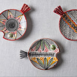 Fish Plate Round (S) Mrs. Black Star
