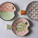 Fish Plate Round (S) Delicate Blooming