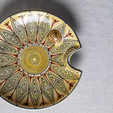 Fish Plate Round (M) Bursting of Joy in Yellow