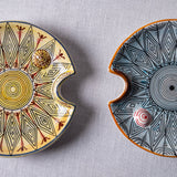 Fish Plate Round (M) Bursting of Joy in Yellow
