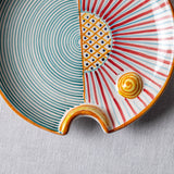 Fish Plate Round (L) Mrs. Red Sunrise