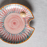 Fish Plate Round (M) Mrs. Red Flower in the Sea