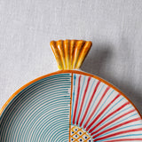 Fish Plate Round (L) Mrs. Red Sunrise