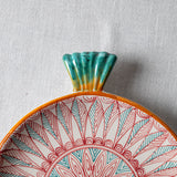 Fish Plate Round (L) Red Sunset Breeze