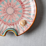 Fish Plate Round (L) Red Sunset Breeze