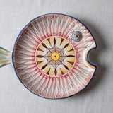 Fish Plate Round (L) Mrs.Burning Heart