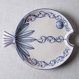 Fish Plate Round (L) Blue Ivy