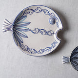 Fish Plate Round (L) Blue Ivy