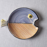 Fish Plate Round (M) Mr. Blue and Yellow