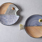 Fish Plate Round (M) Mr. Blue and Yellow