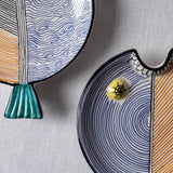Fish Plate Round (M) Mr. Blue and Yellow